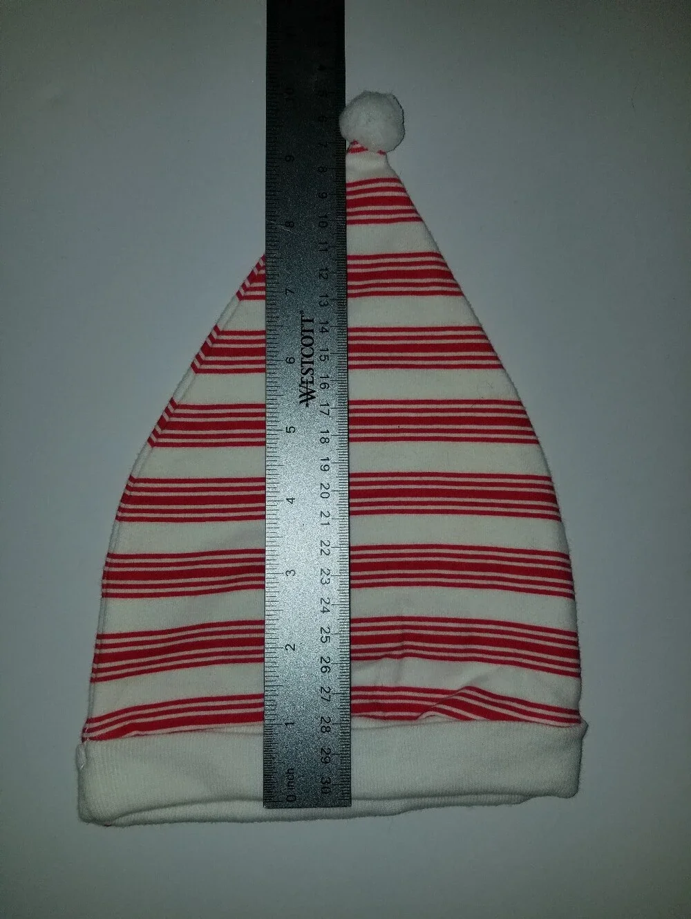 Kids Red and White Striped 'Merry Christmas' Holiday Beanie Stocking Cap